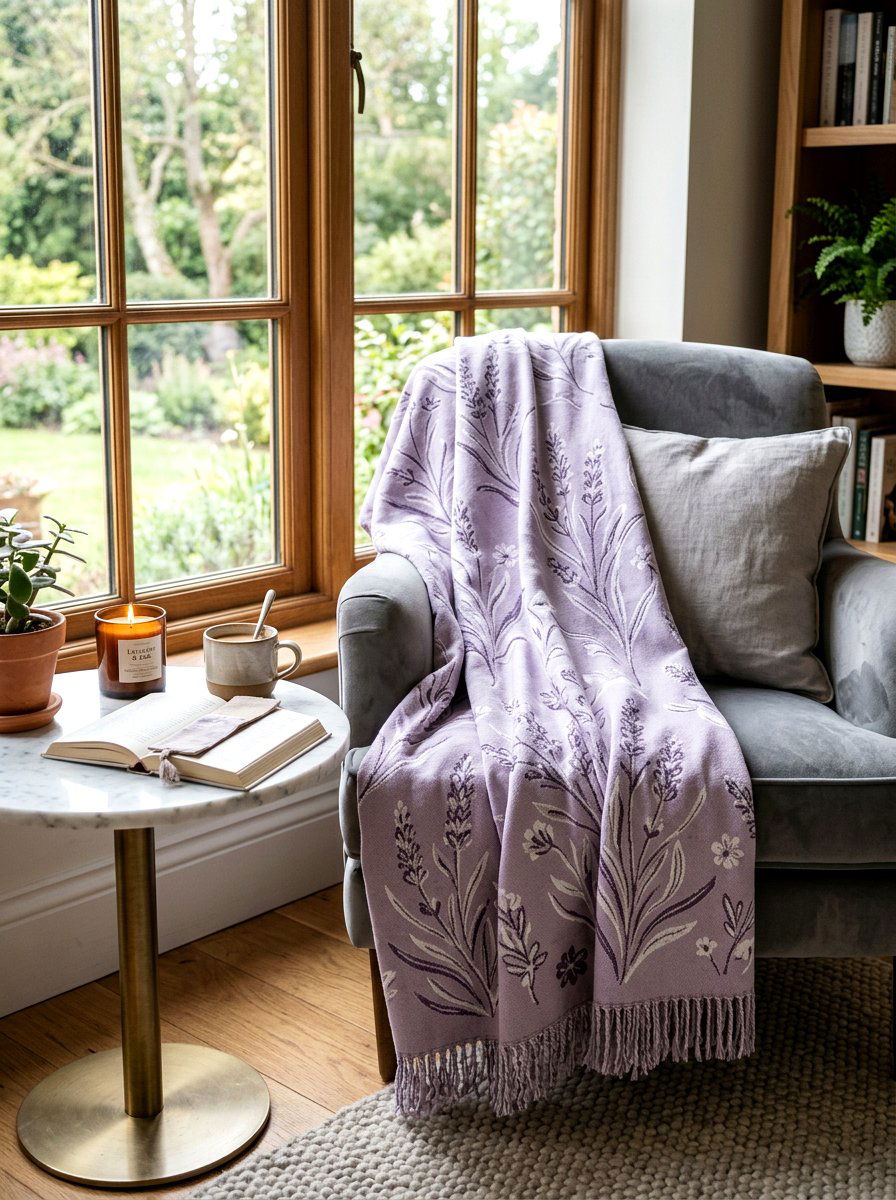Lavender Cotton Throw - 25 Spring Cotton Throw Ideas