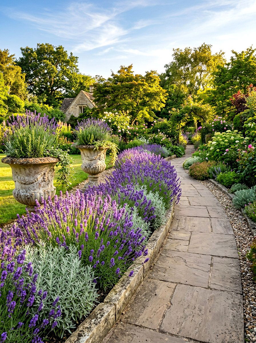 Lavender Curb Planter - 25 Spring Curbside Planter Ideas