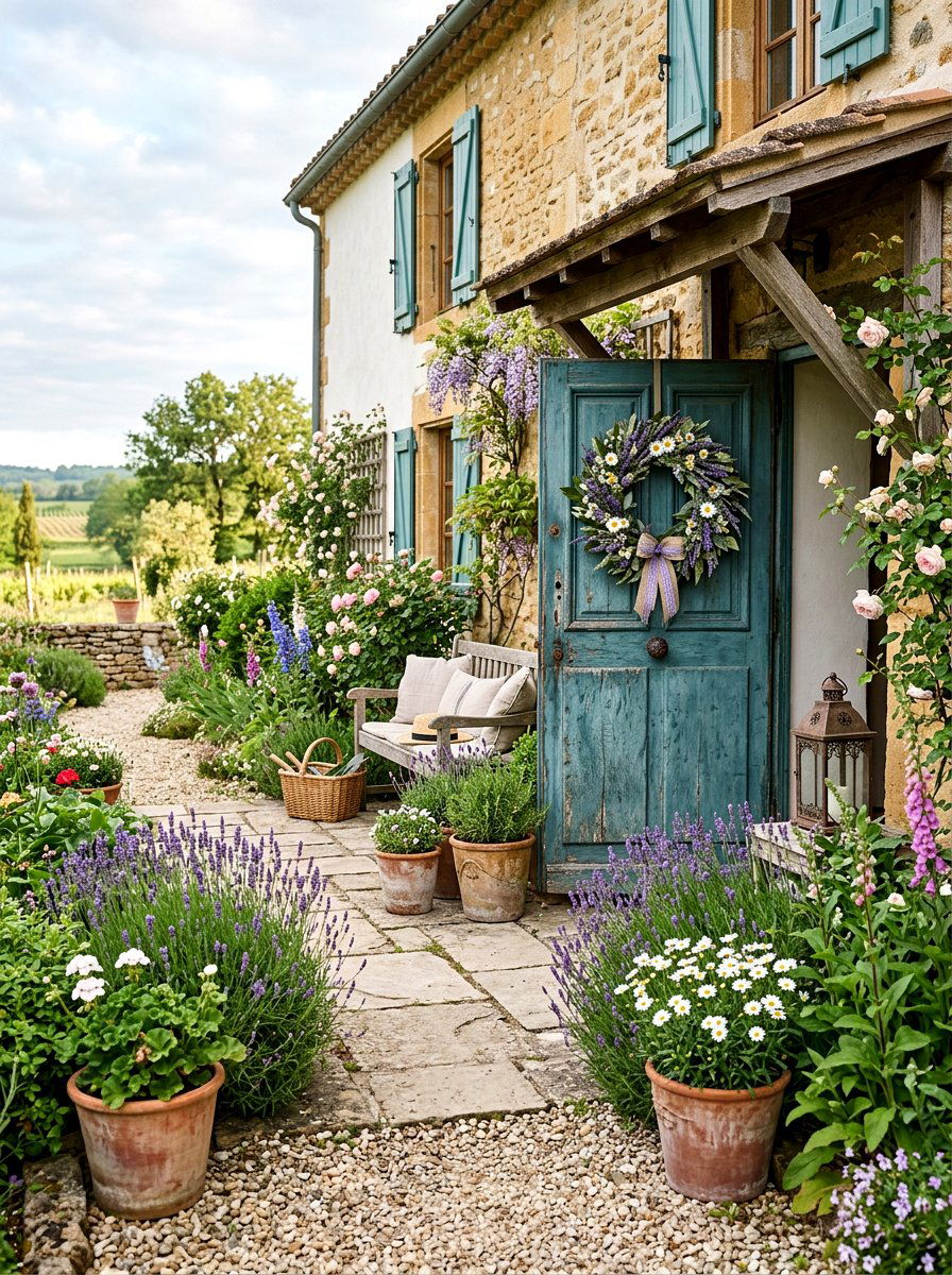 Lavender Daisy Spring - 25 Spring Daisy Wreath Ideas