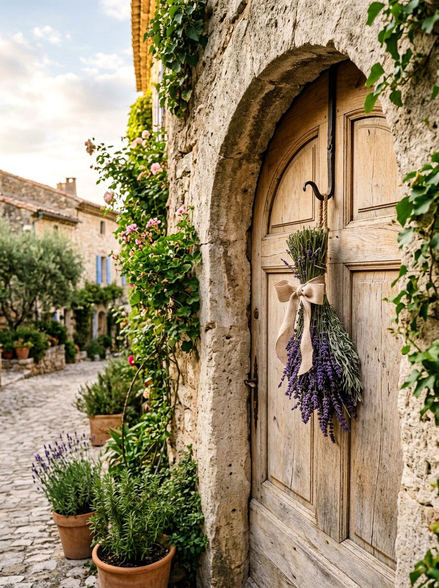 Lavender Door Hanger - 25 Spring Front Door Decor Ideas