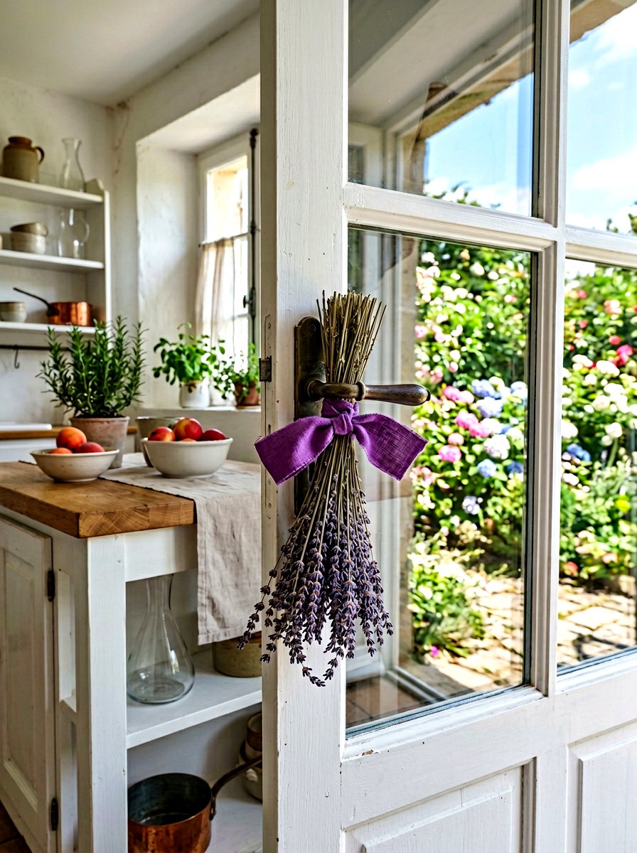 Lavender Door Hanging - 25 Spring Sliding Door Decor Ideas