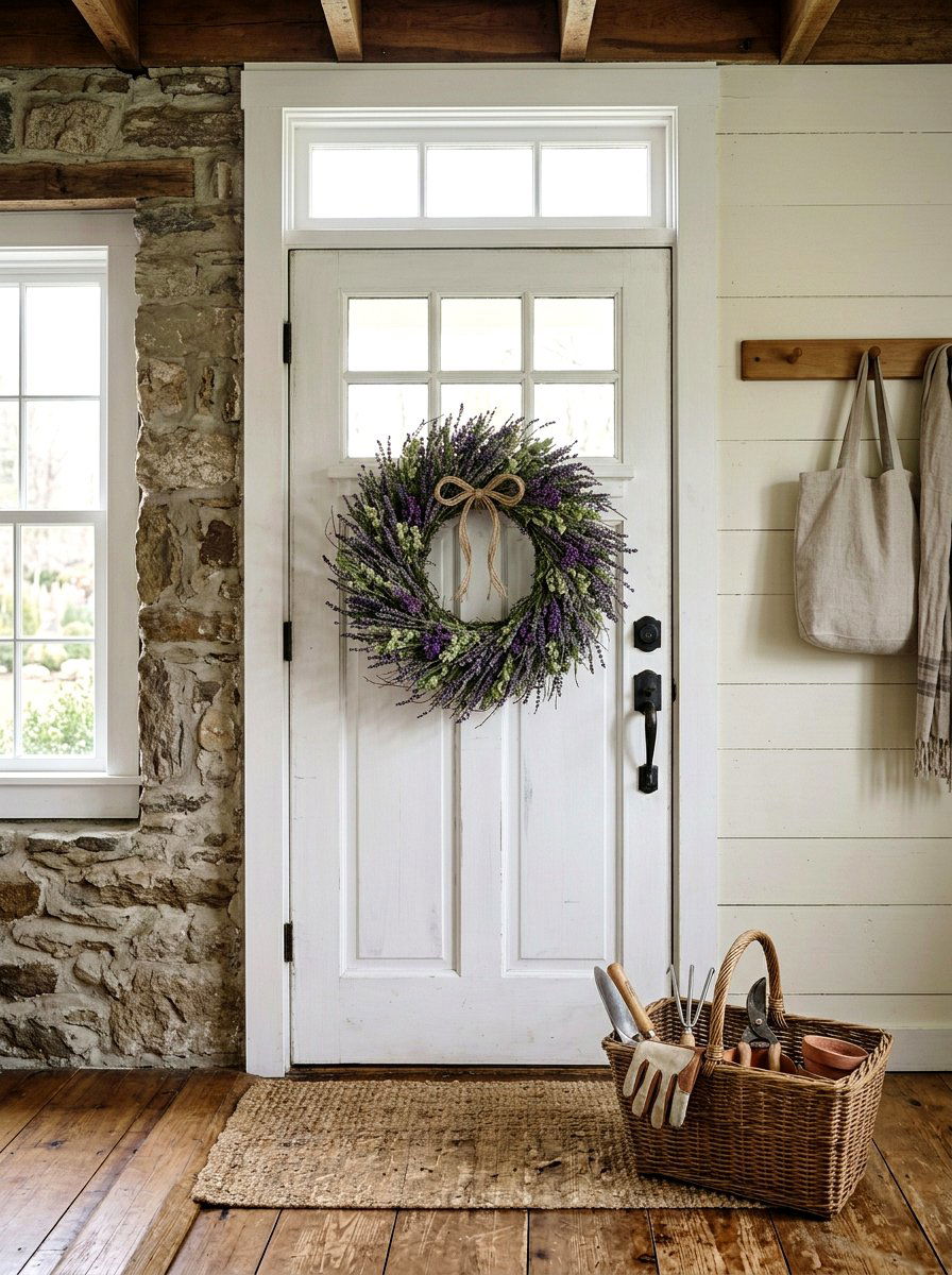 Lavender Dried Wreath - 25 Spring Dried Floral Wreath Ideas