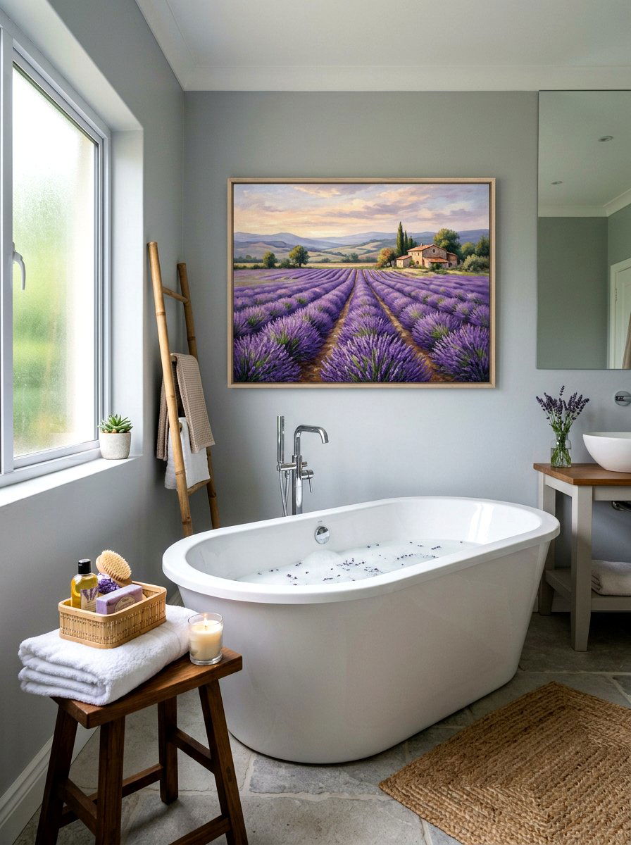 Lavender Field Canvas - 25 Spring Canvas Art Ideas