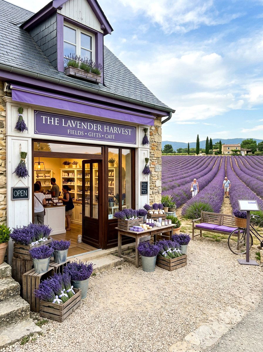 Lavender Field Storefront - 25 Spring Storefront Decor Ideas