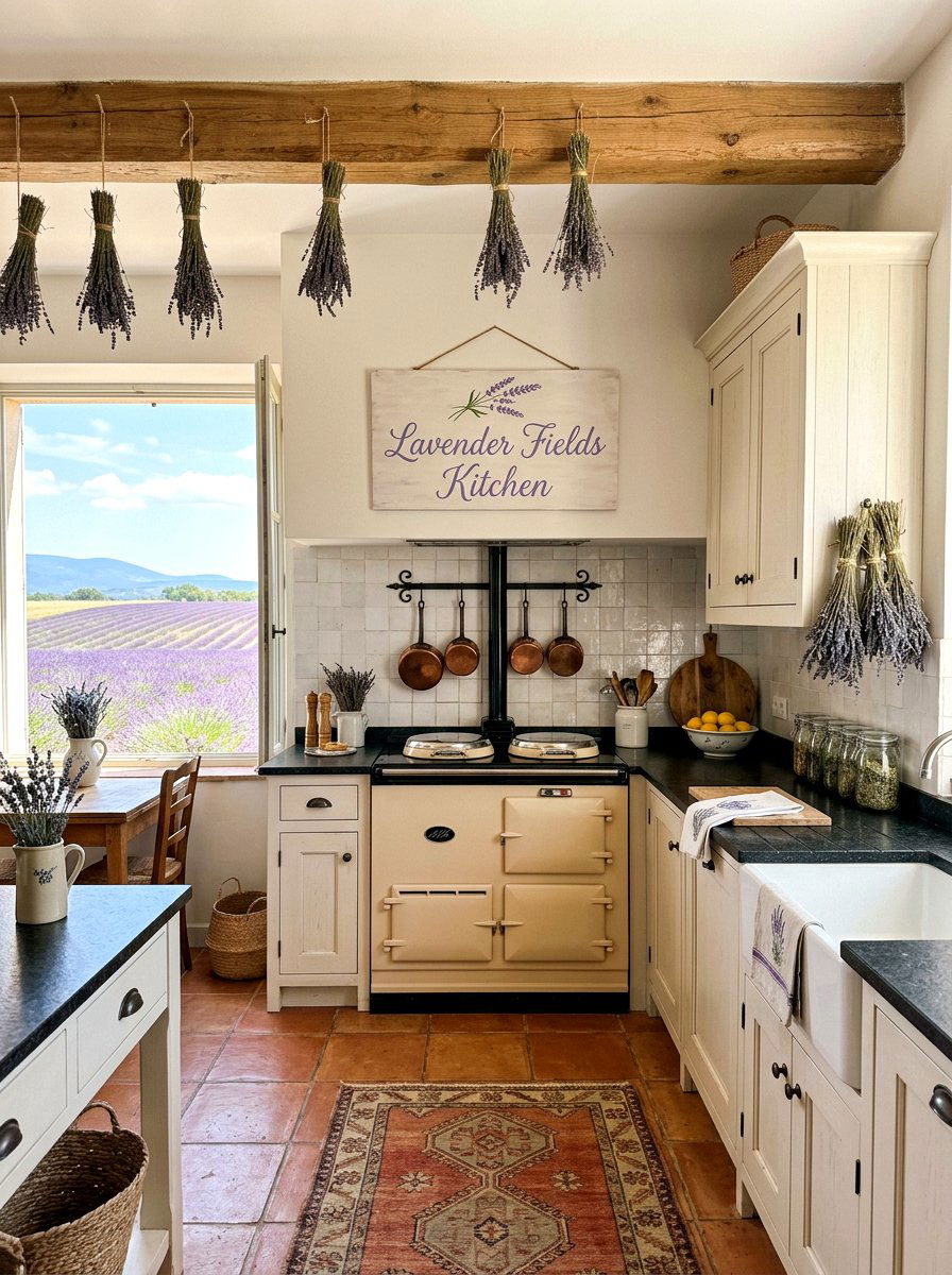 Lavender Fields Kitchen - 25 Spring Kitchen Sign Ideas