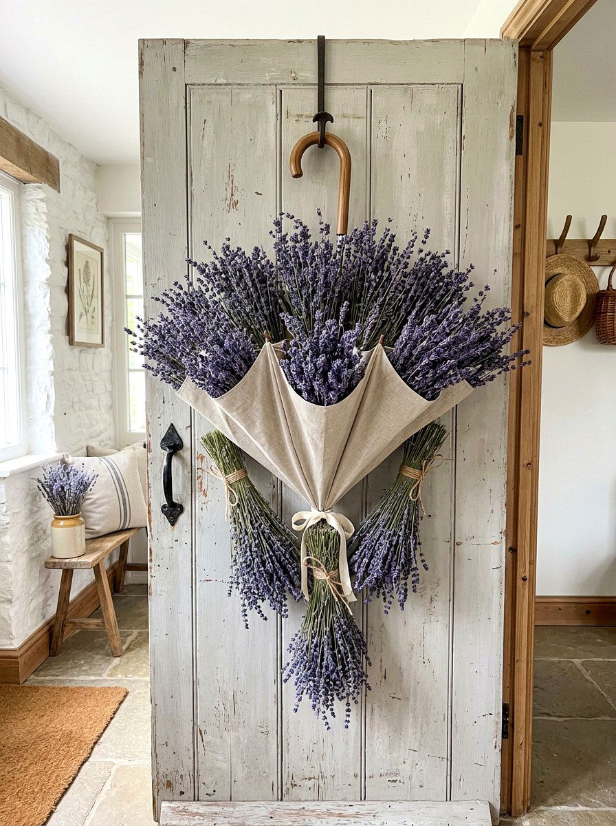 25 Unique Spring Umbrella Wreath Ideas for Your Front Door