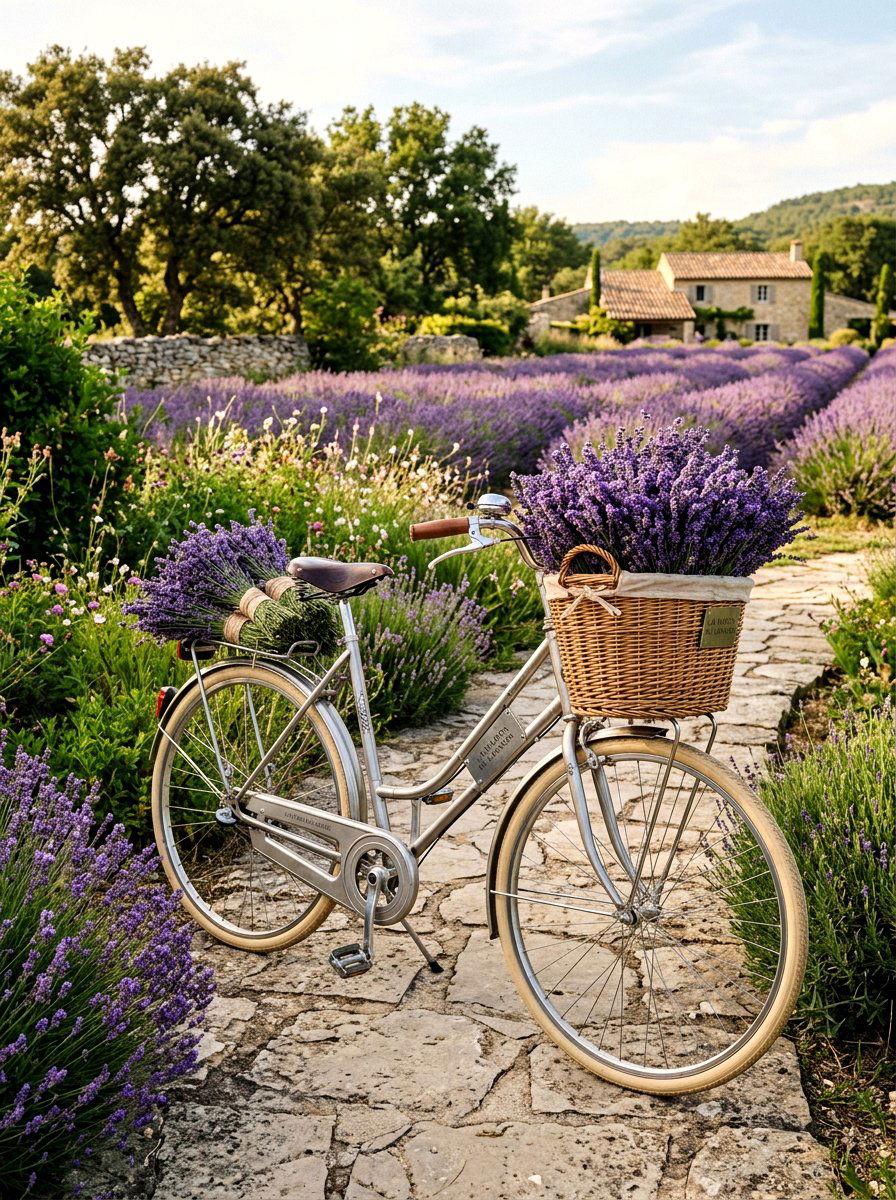 Lavender Filled Vintage Bike - 25 Spring Bicycle Decor Ideas