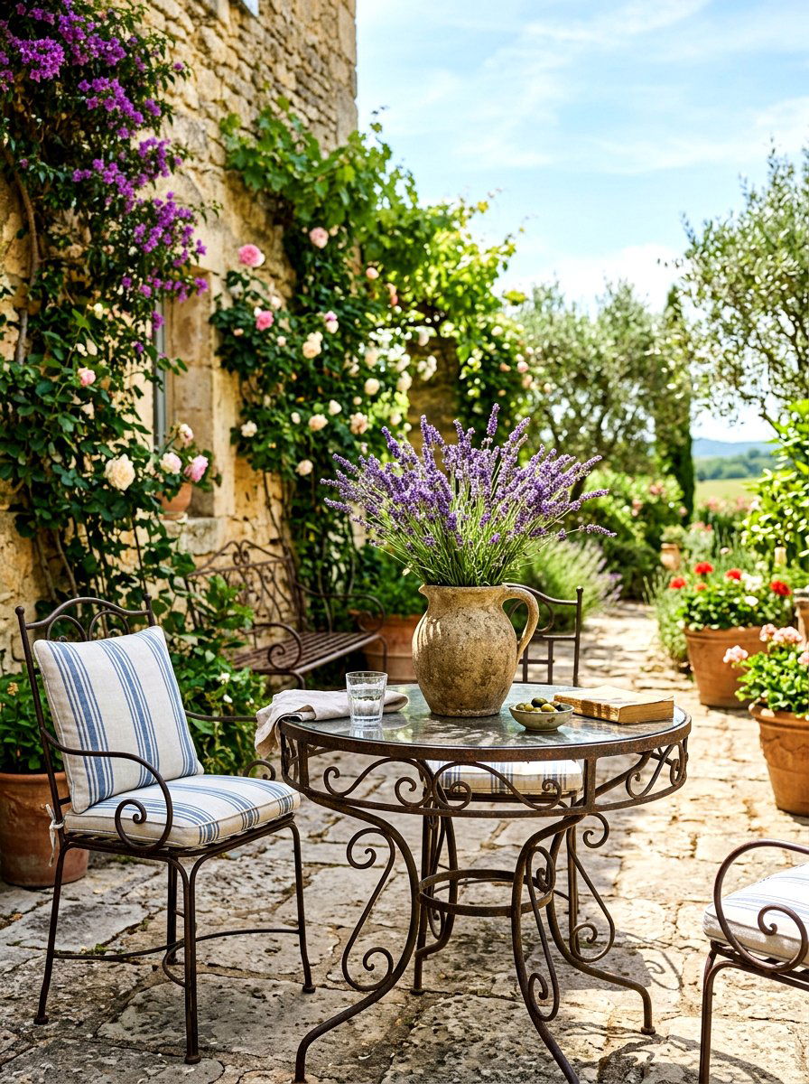 Lavender Floral Arrangement - 25 Spring Patio Table Centerpiece Ideas