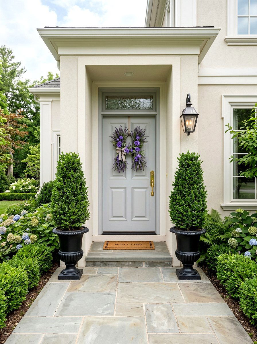 Lavender Floral Letter Wreath - 25 Spring Initial Wreath Ideas