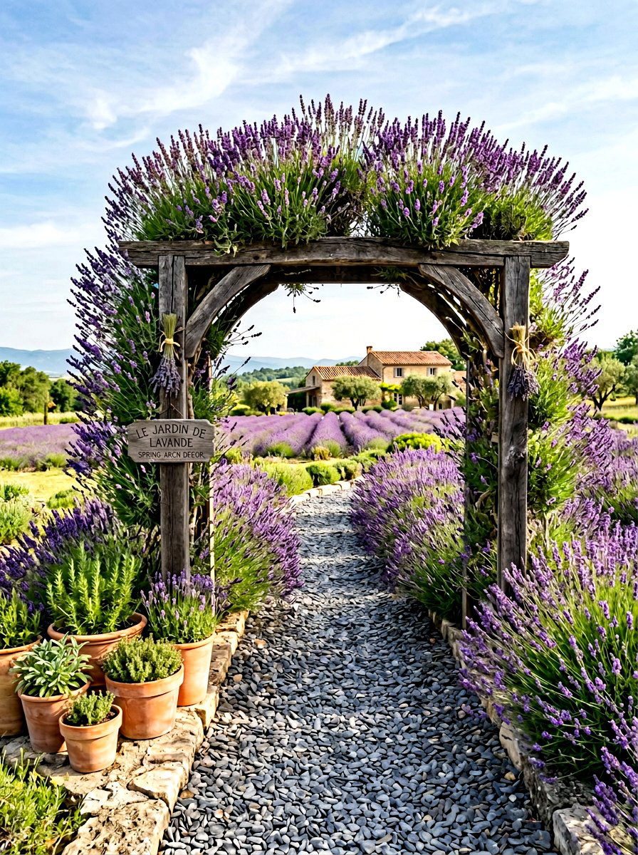 Lavender Herb Garden Archway - 25 Spring Arch Decor Ideas