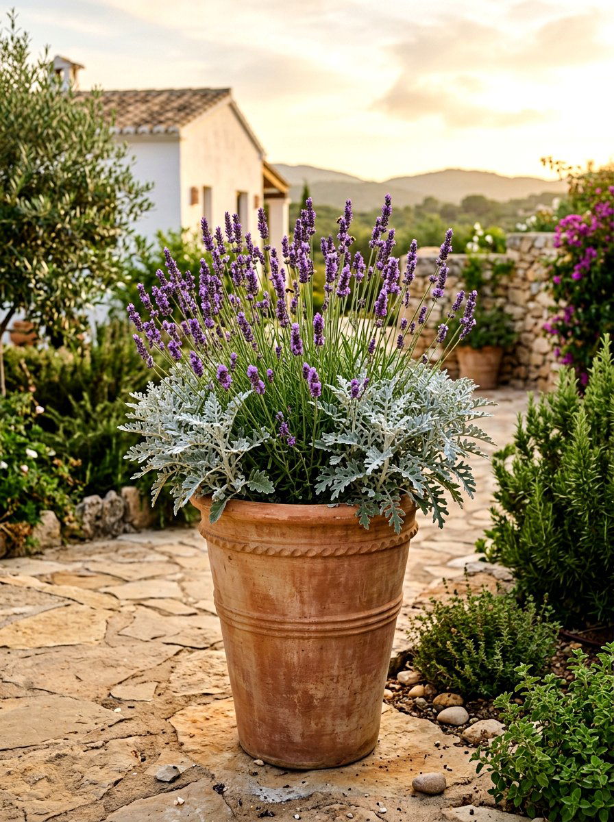 Lavender Herb Planter - 25 Spring Outdoor Planter Ideas