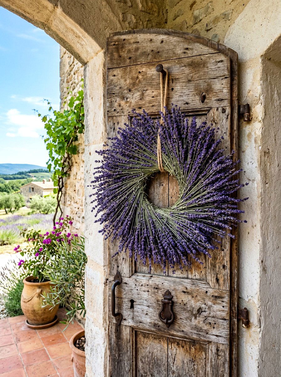 Lavender Herb Wreath - 25 Spring Wreath Ideas for Front Door