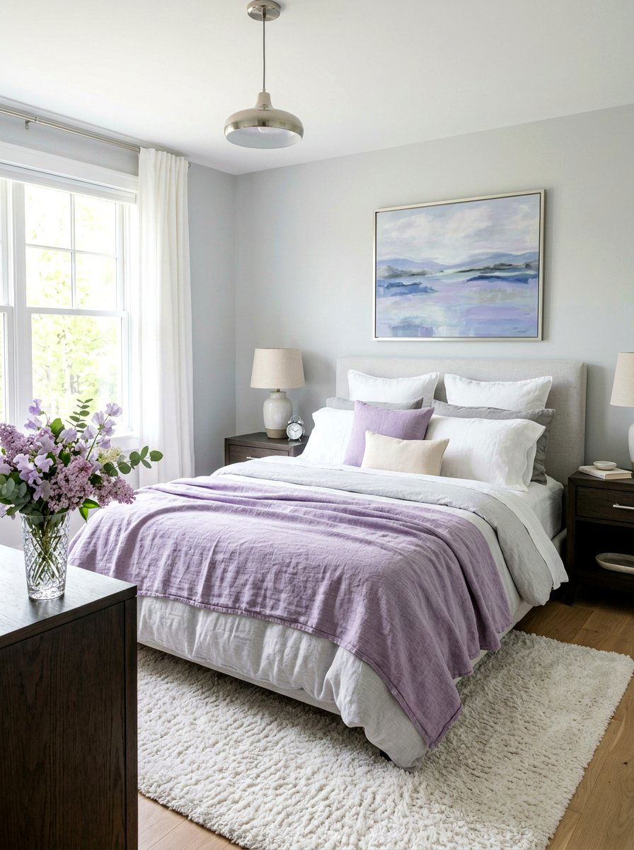 Lavender Linen Blanket - 25 Spring Linen Throw Ideas