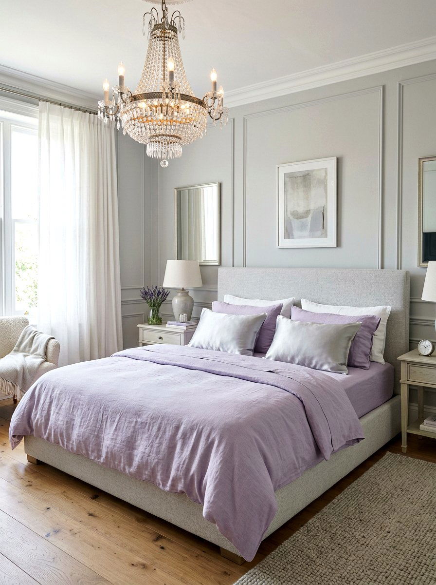 Lavender Linen Sheets - 25 Spring Bedroom Linen Ideas
