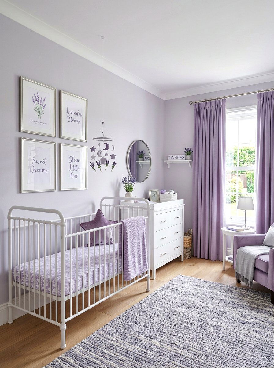 Lavender Nursery Decor - 25 Spring Nursery Decor Ideas