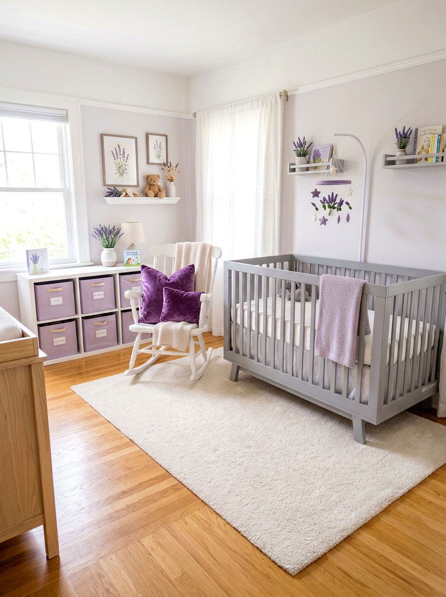 Lavender Nursery Decor - 25 Spring Crib Decor Ideas