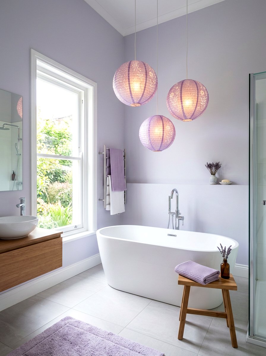 Lavender Paper Lantern - 25 Spring Paper Lantern Ideas