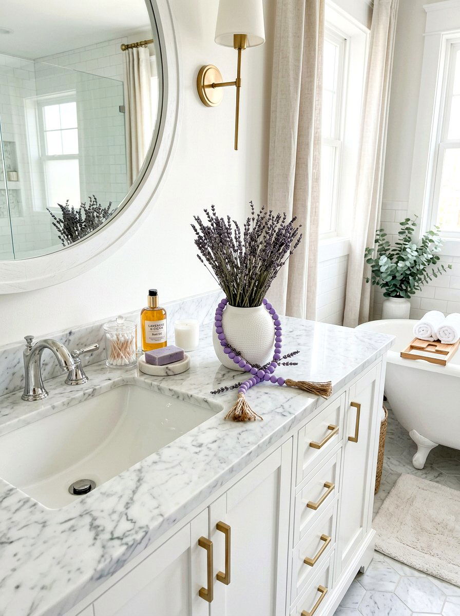 Lavender Purple Bead Garland - 25 Spring Bead Garland Ideas