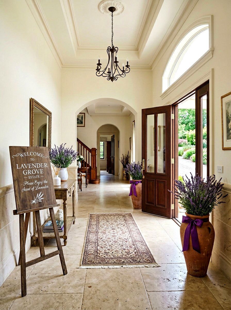 Lavender Scented Entrance - 25 Spring Wedding Shower Decor Ideas