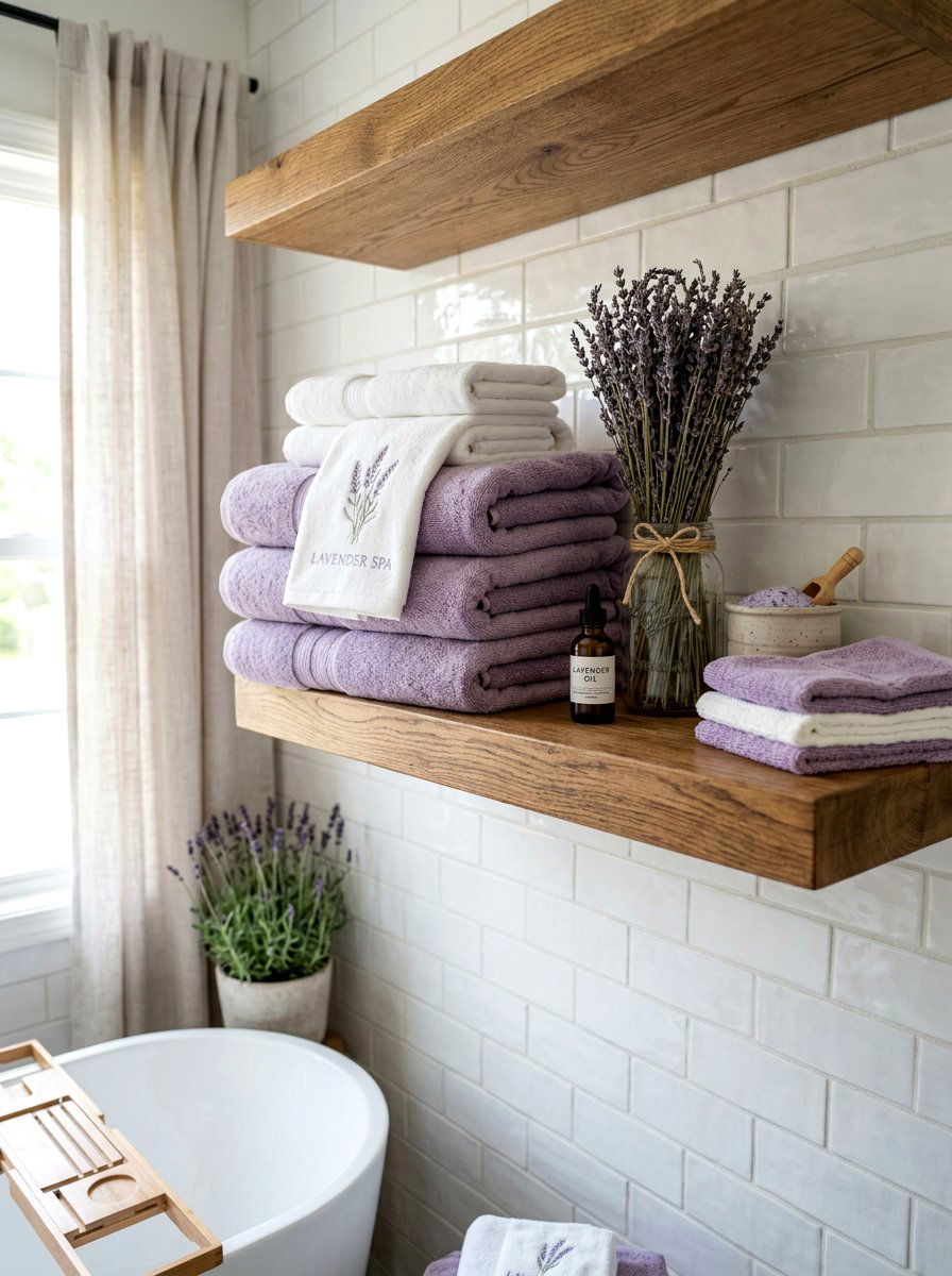 Lavender Scented Towels - 25 Spring Towel Display Ideas