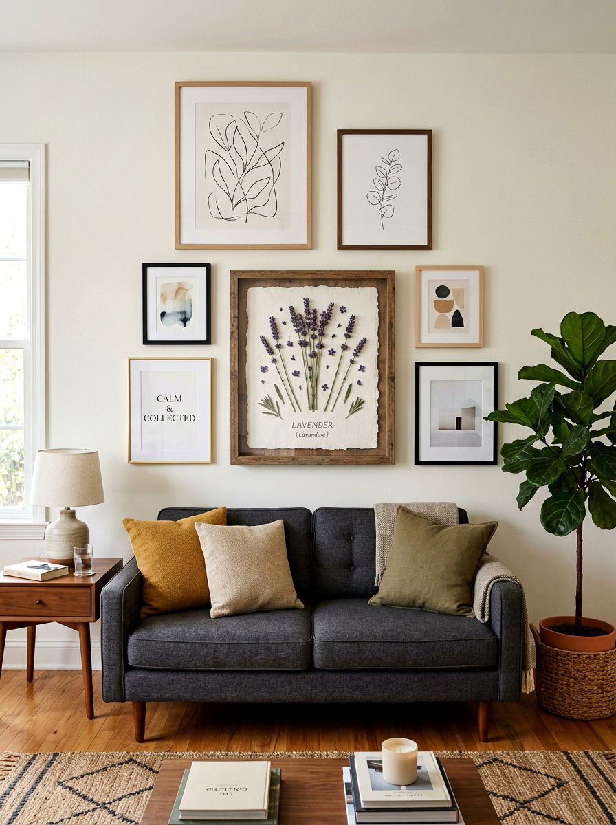 Lavender Shadow Box - 25 Spring Dried Lavender Decor Ideas