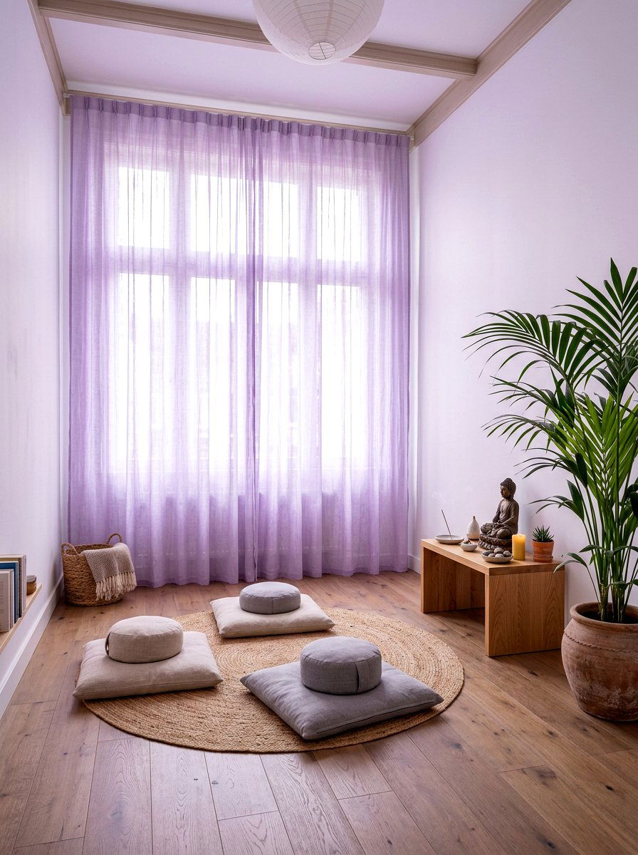 Lavender Sheer Curtains - 25 Spring Curtain Ideas
