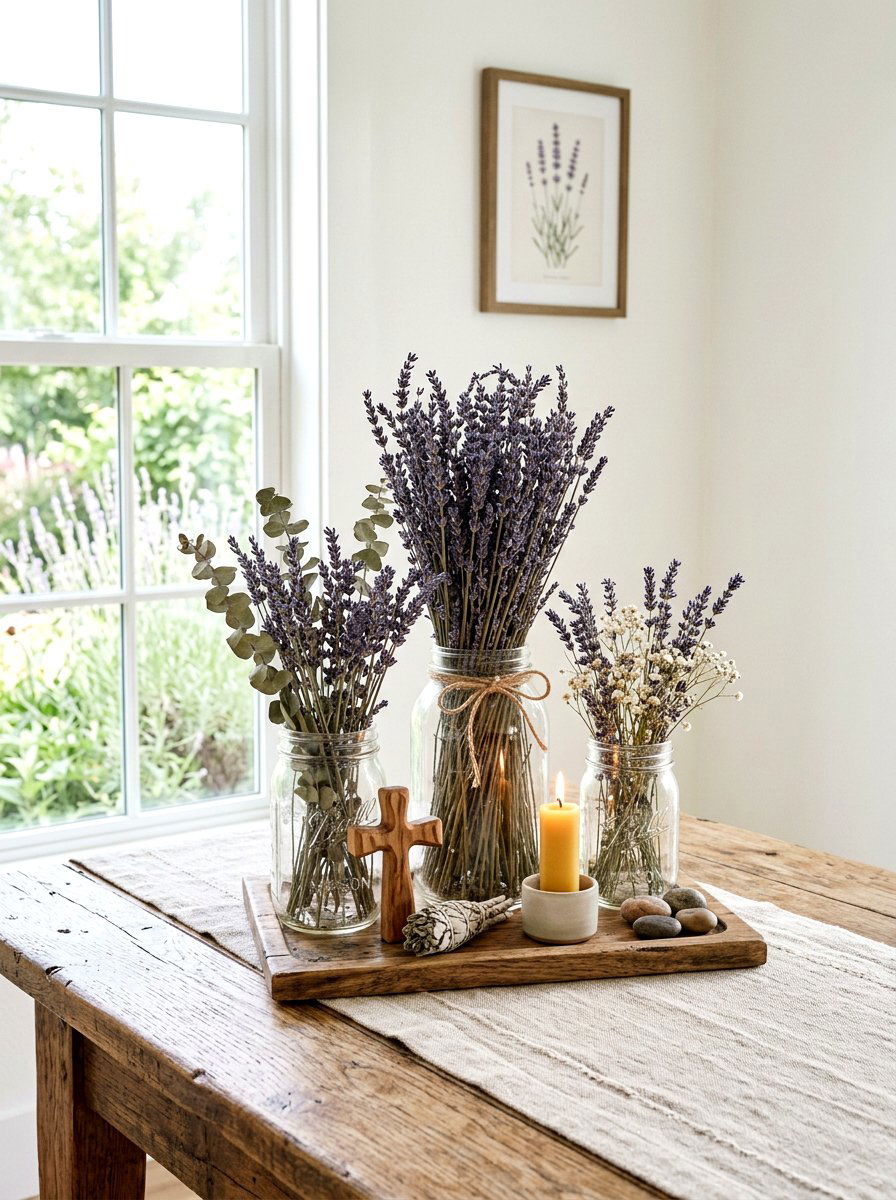 Lavender Sprig Altar Floral - 25 Spring Altar Flower Ideas