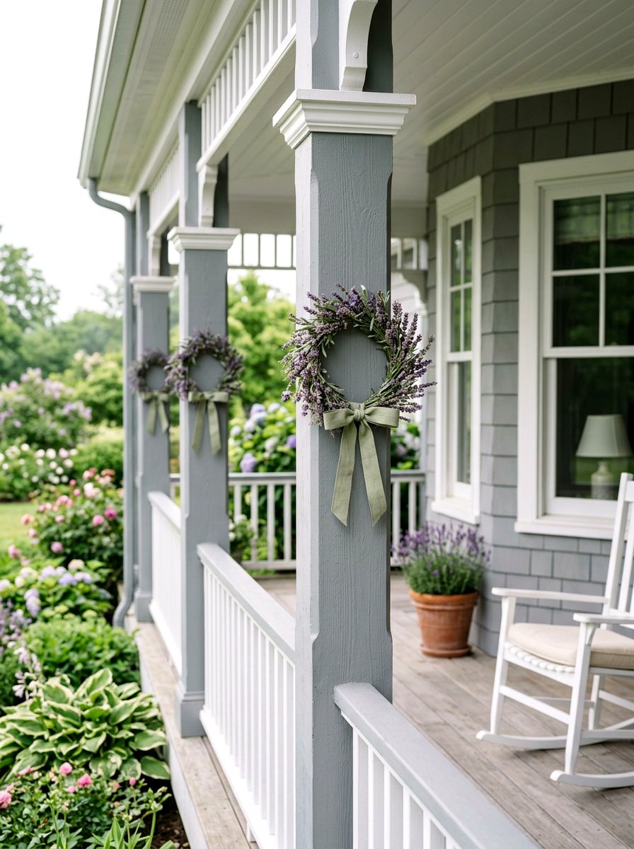 25 Elegant Spring Porch Column Decor Ideas to Boost Curb Appeal