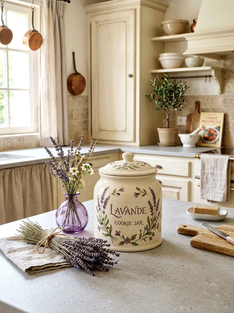 Lavender Sprig Cookie Jar - 25 Spring Cookie Jar Ideas