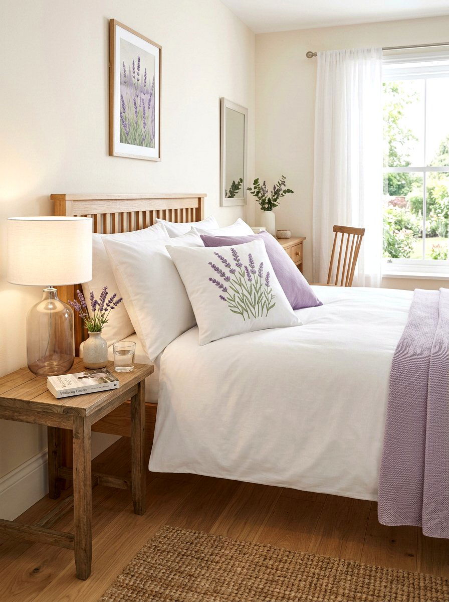 Lavender Sprig Pillow - 25 Spring Pillow Cover Ideas