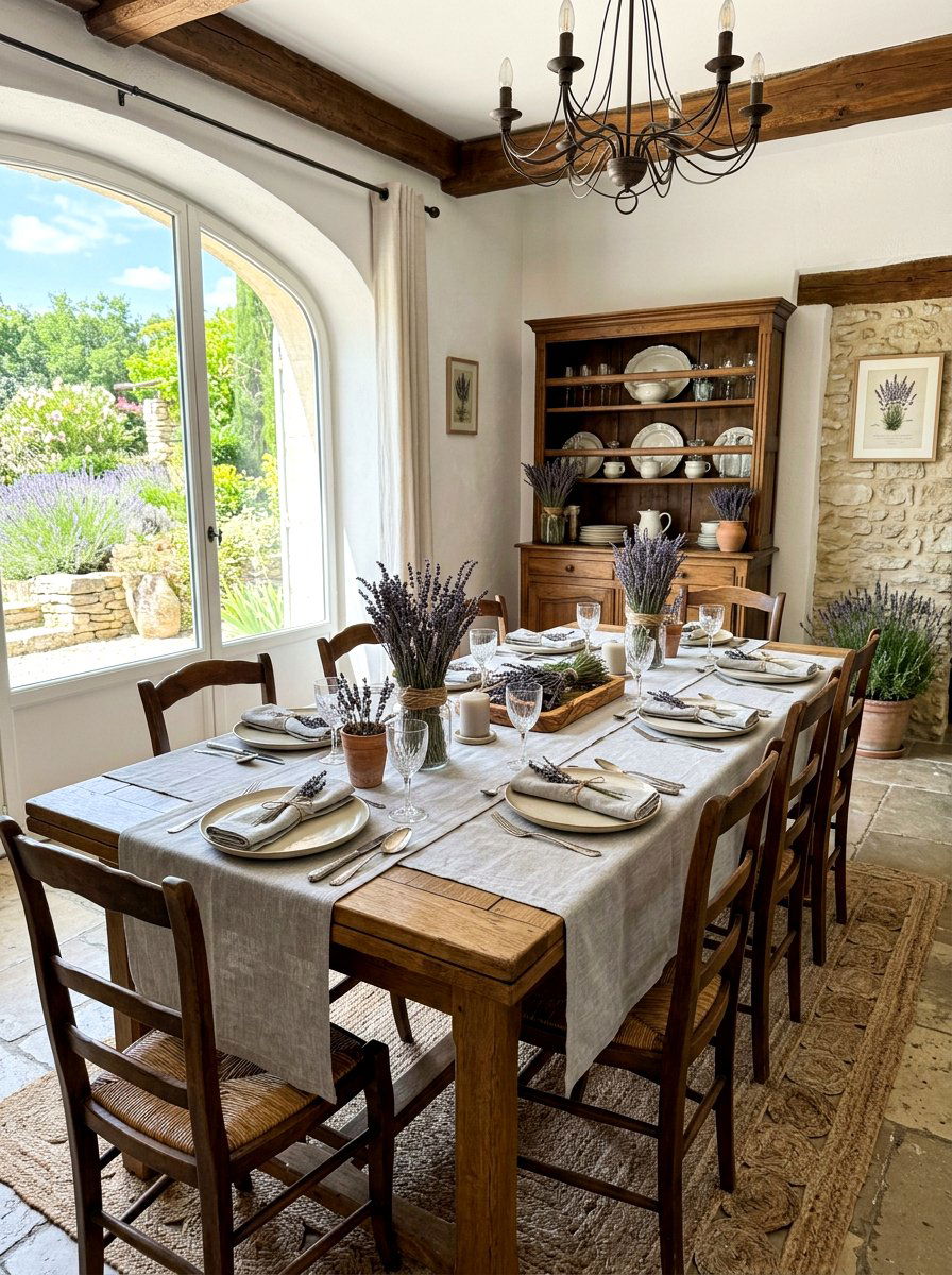 Lavender Stem Decor - 25 Spring Nature Table Ideas