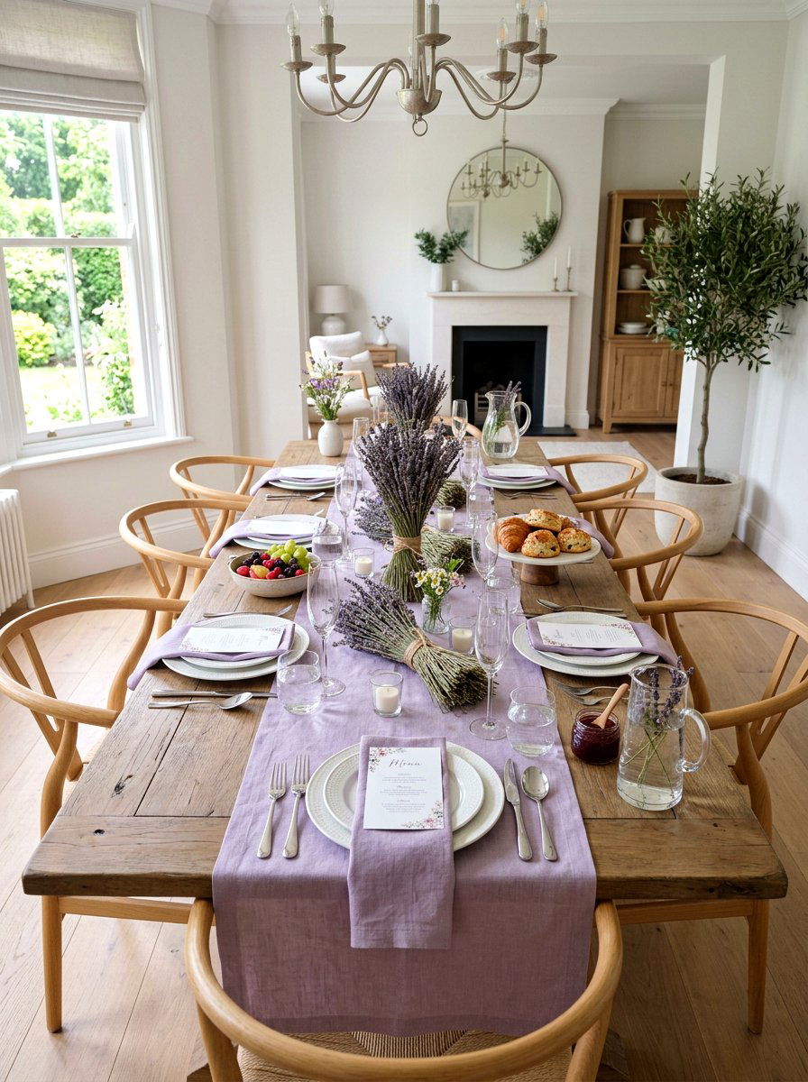 Lavender Table Decor - 25 Spring Brunch Table Ideas