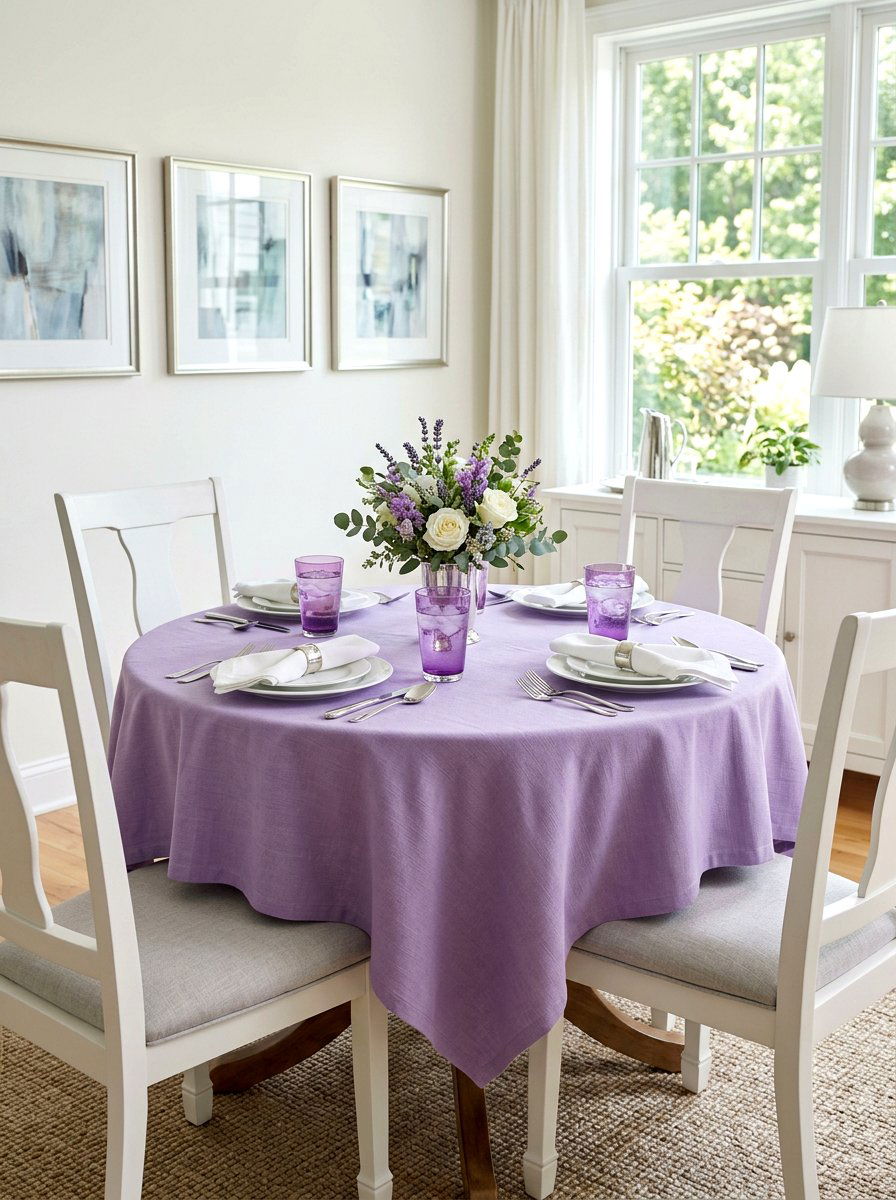 Lavender Tablecloth - 25 Spring Tablecloth Ideas