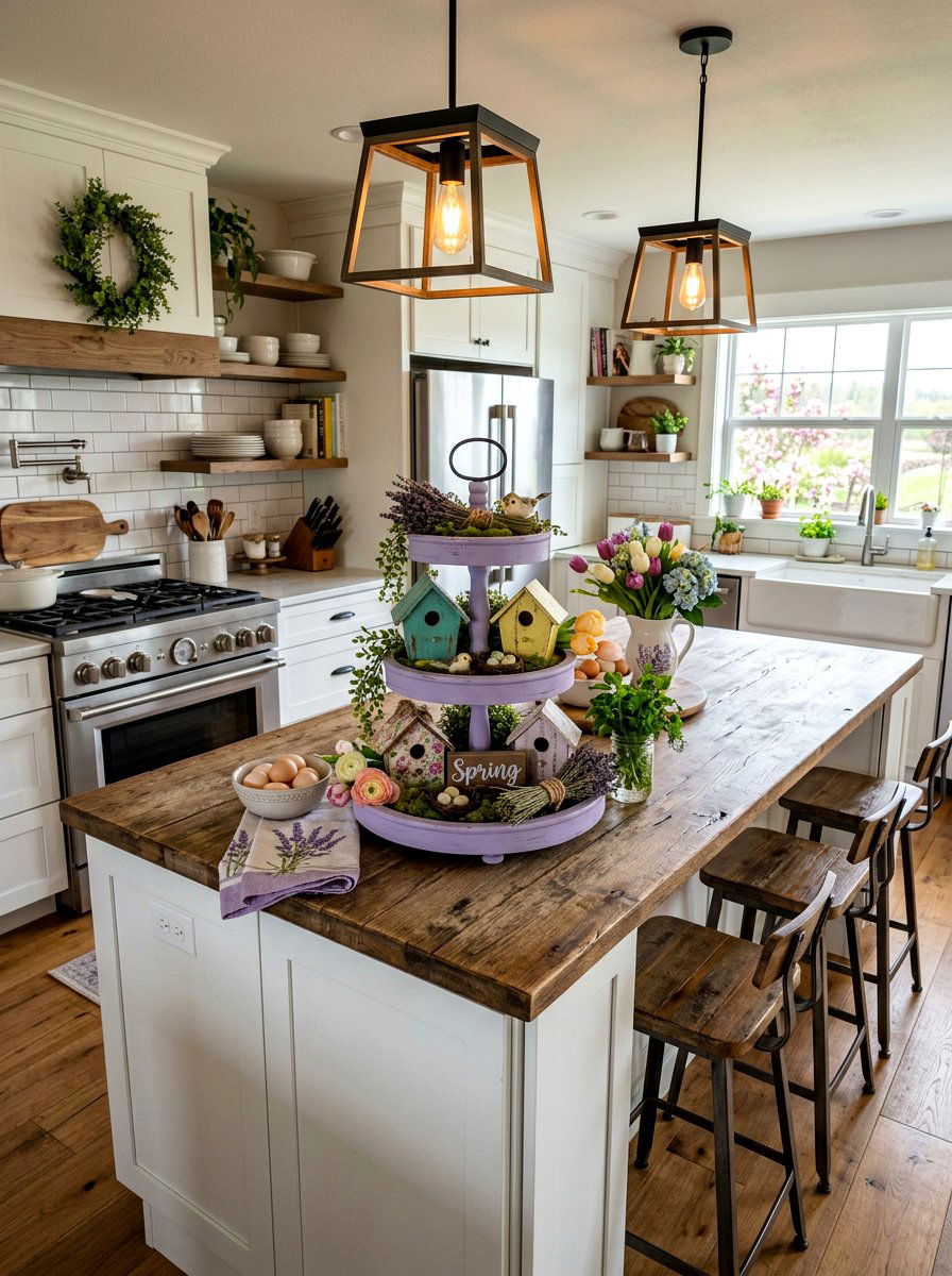 Lavender Tiered Tray - 25 Spring Dried Lavender Decor Ideas