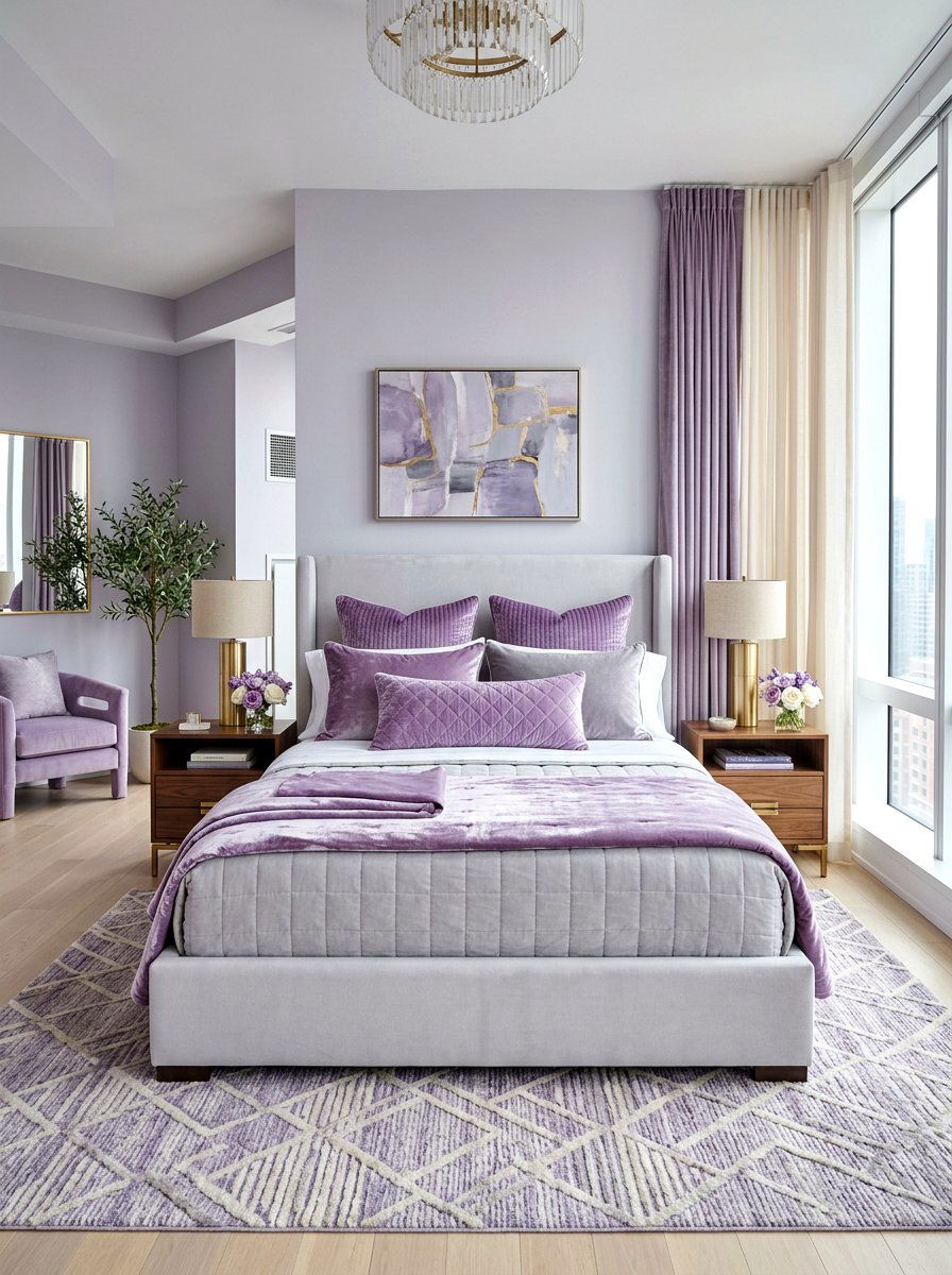 Lavender Velvet Pillow - 25 Spring Pillow Ideas