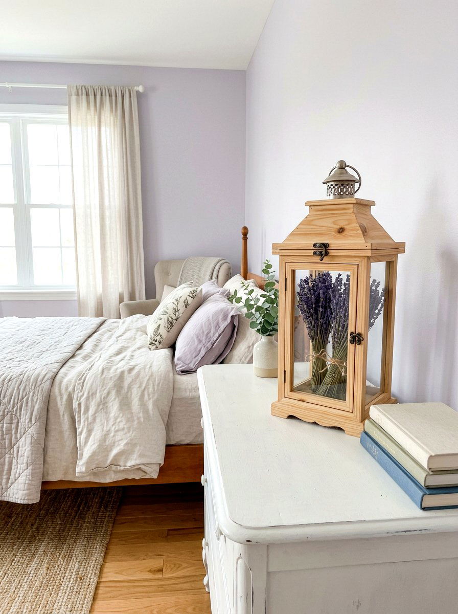Lavender Wood Lantern - 25 Spring Lantern Decor Ideas