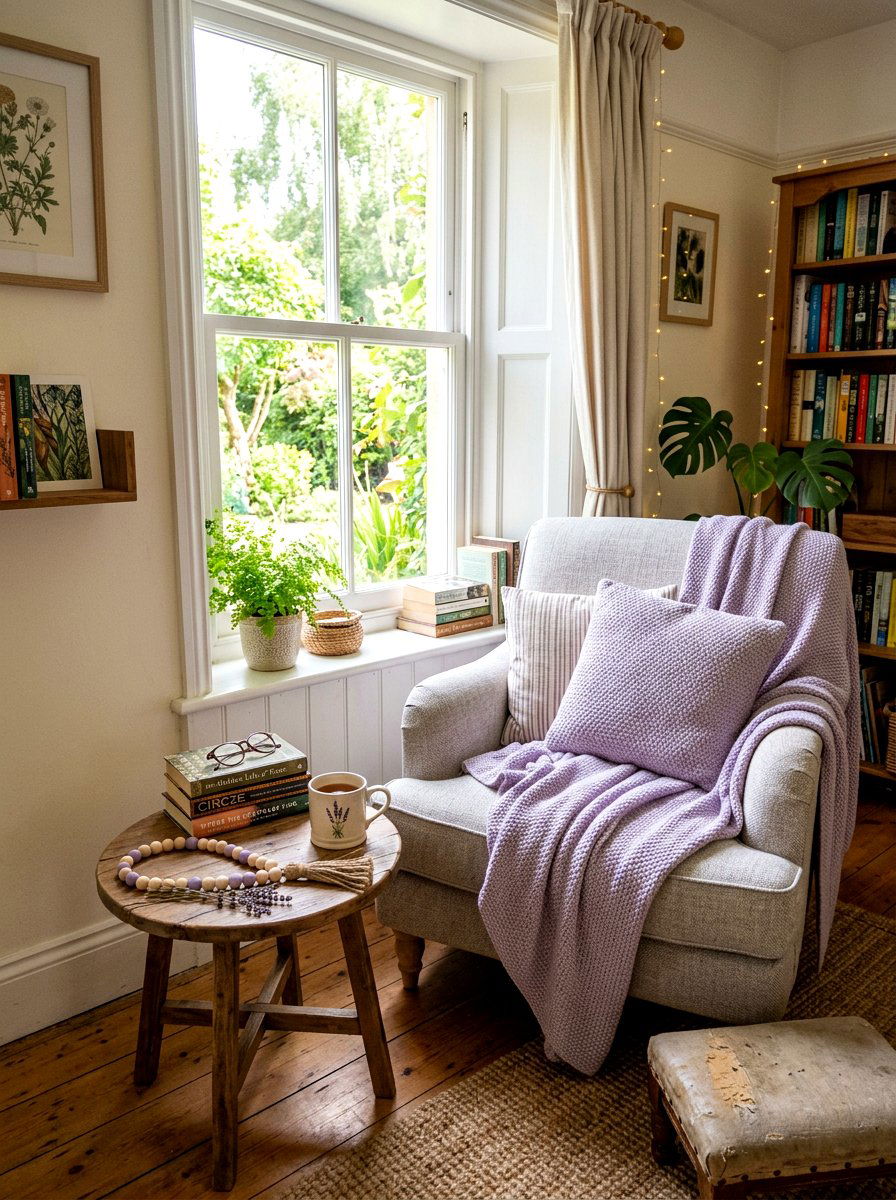 Lavender bead garland - 25 Spring Wooden Bead Garland Ideas