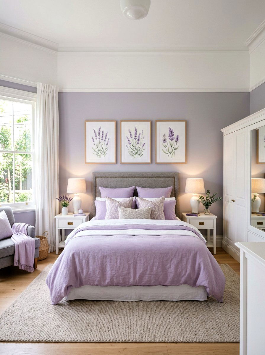 Lavender bedroom wall art - 25 Spring Lavender Decor Ideas