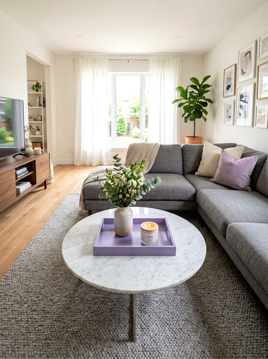 Lavender coffee table tray - 25 Spring Lavender Decor Ideas