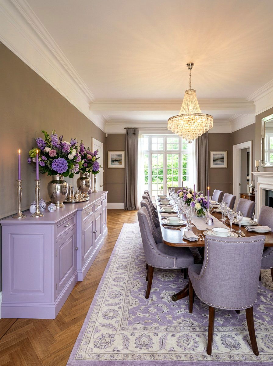 Lavender dining room sideboards - 25 Spring Lavender Decor Ideas