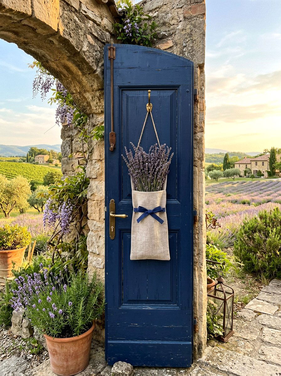 Lavender door hanger - 25 Spring Hanging Basket Door Ideas