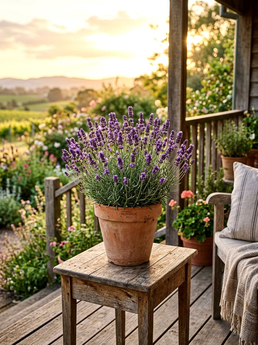 Lavender flower pot - 25 Spring Planter Ideas for Front Porch