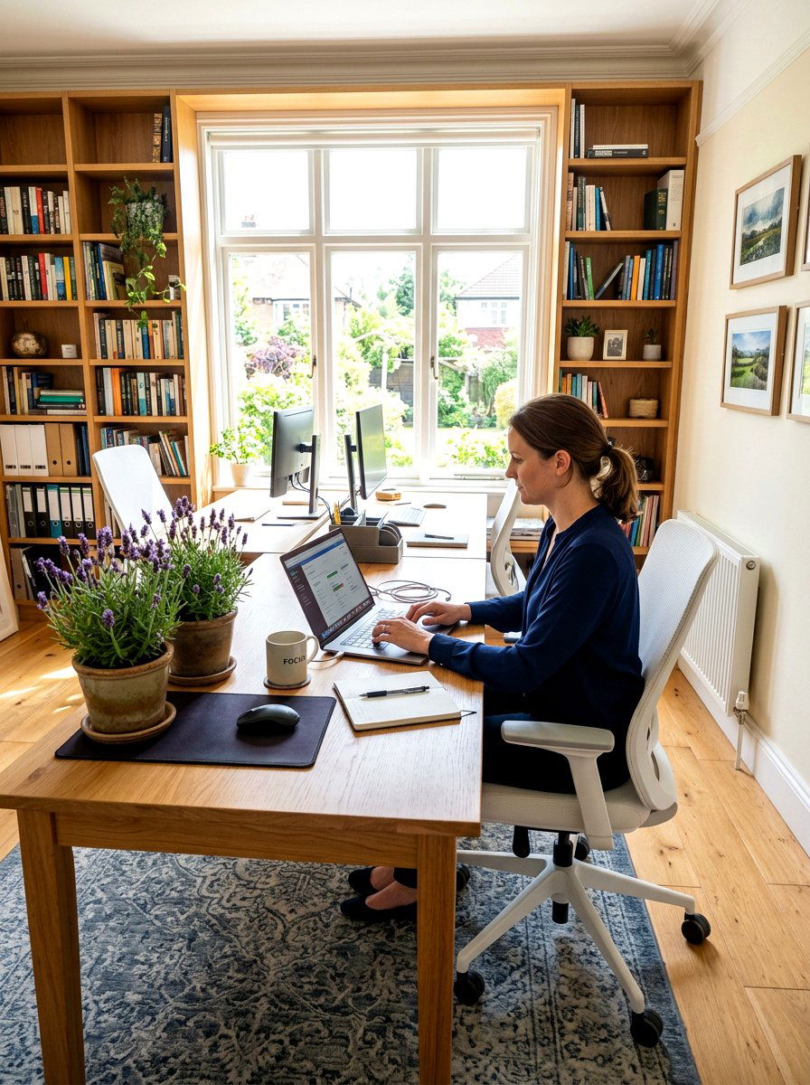 Lavender home office desk plants - 25 Spring Lavender Decor Ideas