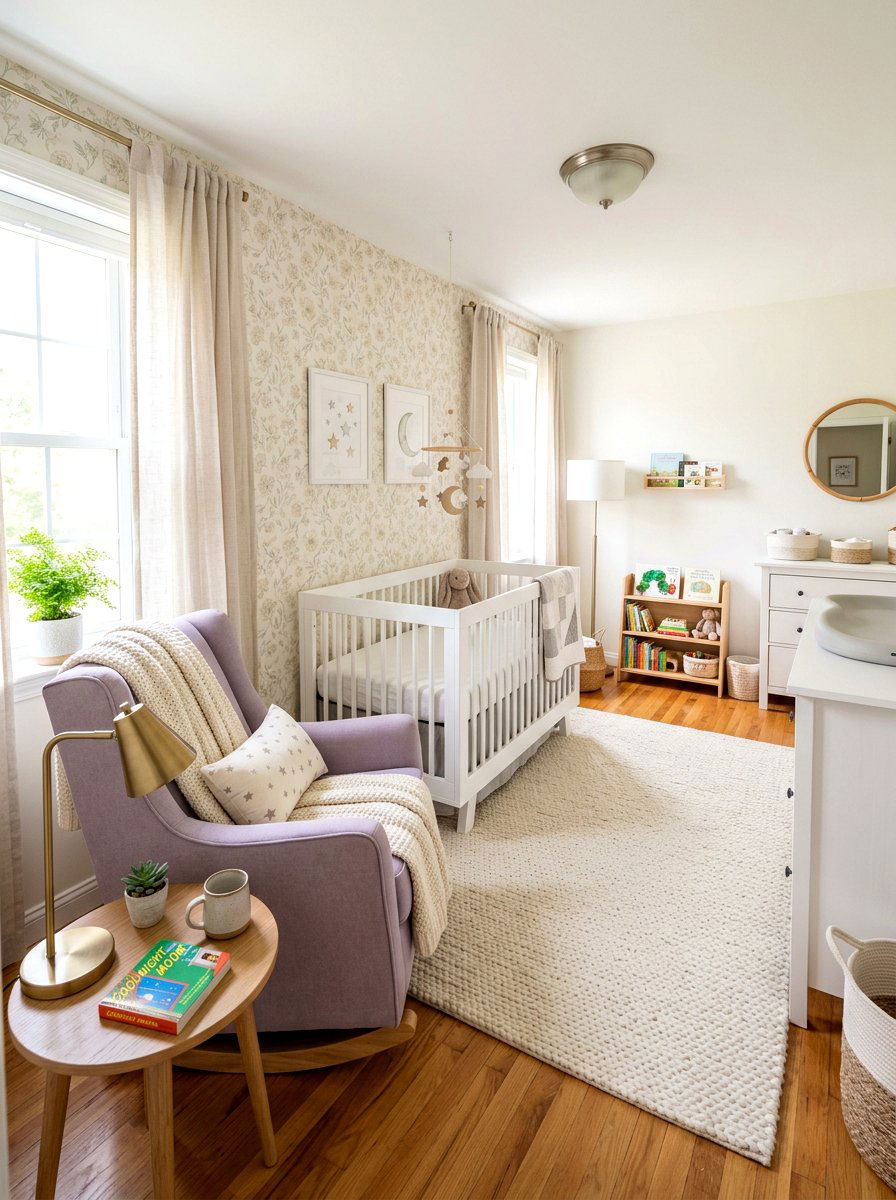 Lavender nursery rocking chair - 25 Spring Lavender Decor Ideas