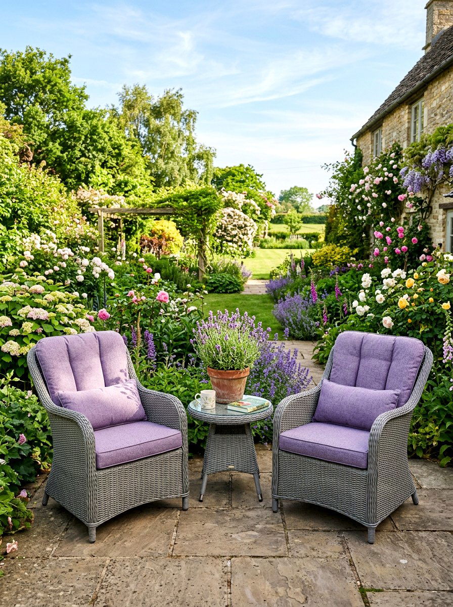 Lavender patio furniture cushions - 25 Spring Lavender Decor Ideas