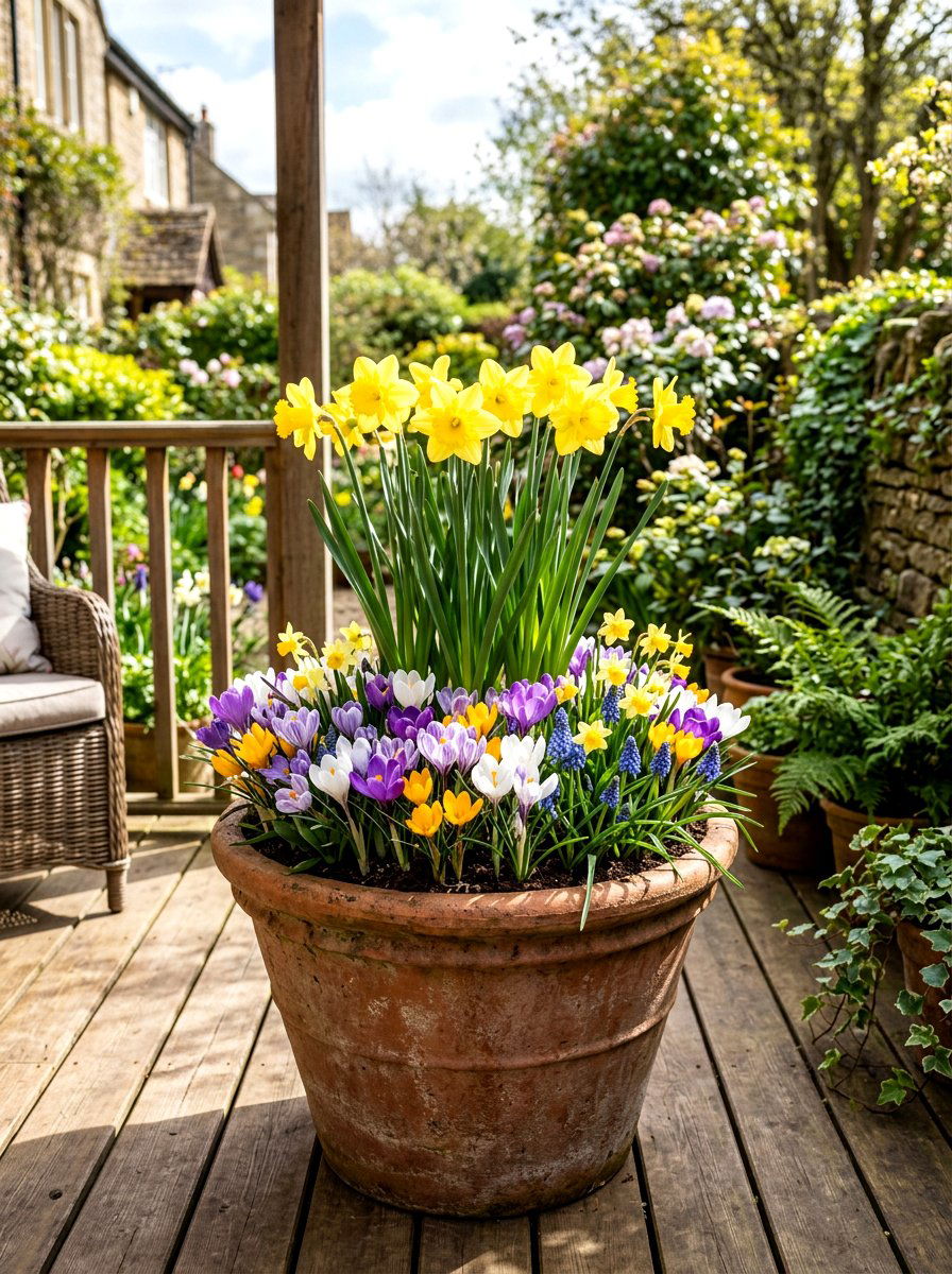Layered Bulb Planter - 25 Spring Daffodil Garden Ideas