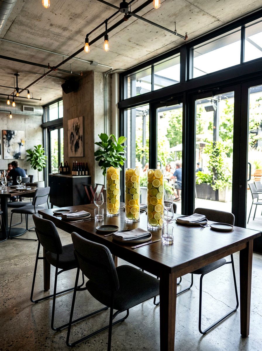 Layered Lemon Lime Cylinder - 25 Spring Citrus Centerpiece Ideas