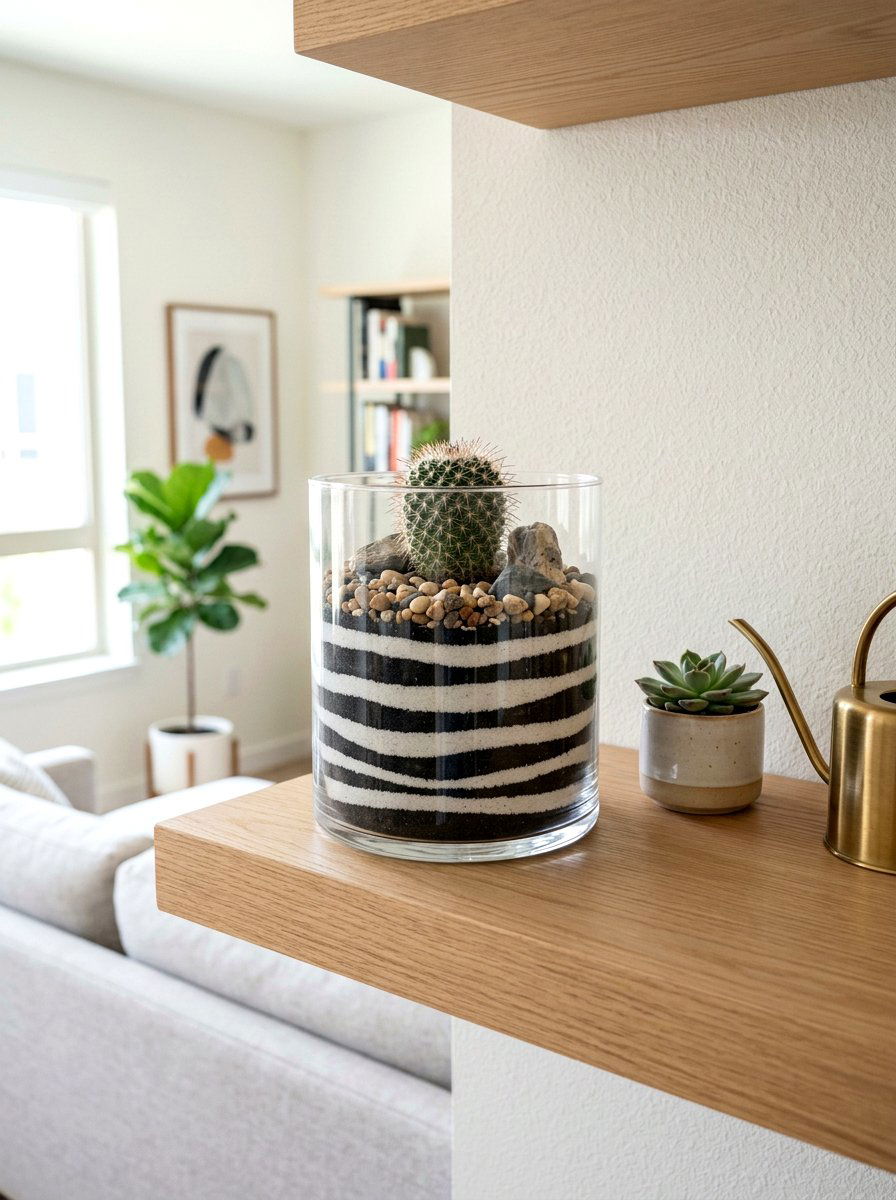 Layered Sand Arrangement - 25 Spring Terrarium Ideas