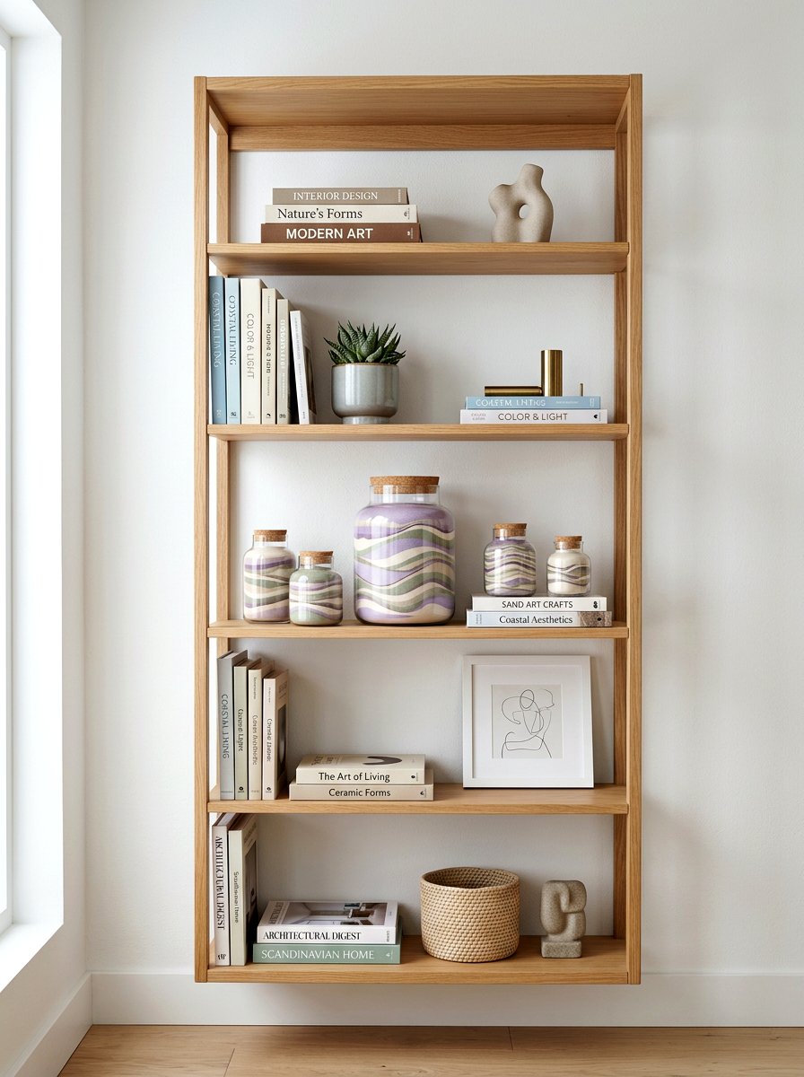 Layered Sand Art Jar - 25 Spring Glass Jar Decor Ideas