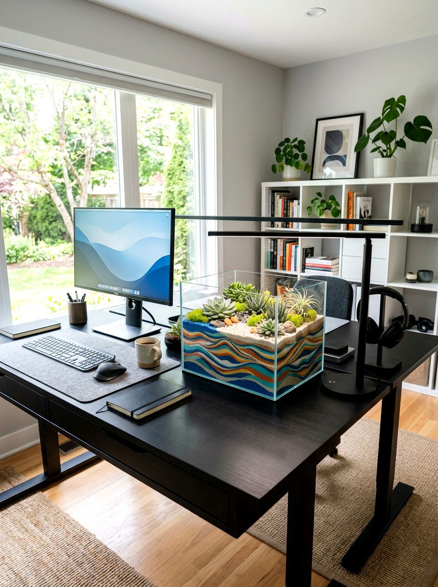 Layered Sand Terrarium - 25 Spring Terrarium Decor Ideas